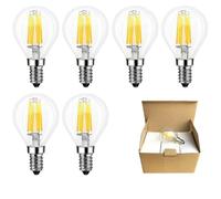 NFQZAWSKX HHF Home Lighting, Lot de 24, lampe à filament LED G45 AC220V 4 W/6 W Edison rétro personnalité créative ampoule LED lumière décorative(Warm White 3000K,E14-6W)
