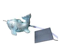 Ngbbby Cracheur d'étang à énergie Solaire, Petite Fontaine d'eau en Forme de Poisson, décor extérieur en résine pour étangs de Jardin (6, 89x6, 30x5, 51 Pouces), cracheur Fontaine