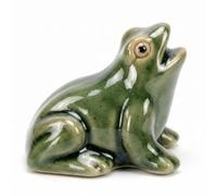 Ngbbby Grenouille cracheuse d'étang, Fontaine d'eau de Grenouille réaliste, Petit cracheur de Fontaine en céramique avec Vert 'Eau continu 1, 77x1, 57x1, 38 Pouces