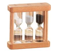 Ngbbby Sablier créatif en Bois de 1/3/5 Minutes - Horloge de Sable Fonctionnelle éducative Noire, Blanche et Grise pour Cuisines, Bureaux, Bureau