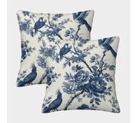 NGGADIWEG 3D, Imprimé Toile De Jouy Taie Oreiller Décoratif Été Carré Housses De Coussin 2 Pièces pour Canapé Chambre À Coucher Salon Maison 40x40cm