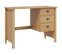 NGM Marron Bureau Informatique moderne - Bureau à caissons avec tiroirs Hill Marron miel 100x45x74cm LH 662361118158