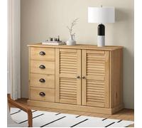 NGM - NEUF Enfilade de rangement Brun - Buffet avec tiroirs - VIGO 113x40x75cm - Bois massif de pin 776 879259016126
