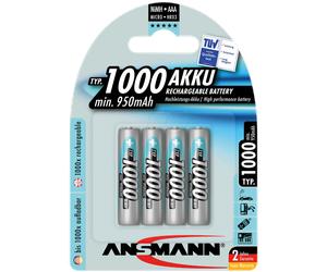 NH 4X1000 ANS - ANSMANN 4 x 1 000 mAh, NiMh, micro AAA