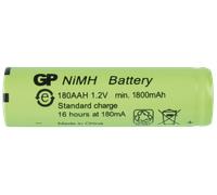 NH GP 180AAH - Pile industrielle GP NiMh, 1,2 V, AA, 1 800 mAh, 14,5 x 49,2