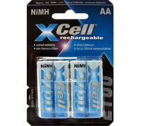 NH XC 4X2700 - Jeu de 4 batteries XCell, Mignon AA, 2 700 mAh