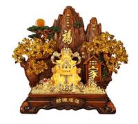 NHDVDVAV Arbre à Monnaie Feng Shui et Statuette du Dieu de la Richesse