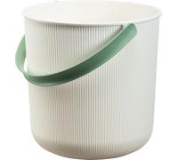 NHG 60810804 NHG Seau de rangement AKITA, 10 litres, blanc/vert