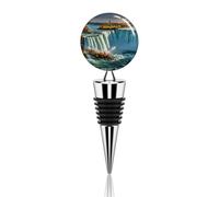 Niagara Bouchons de bouteille de vin d'automne avec joint en silicone, scellant décoratif pour bouteille de vin, bouchons de champagne, bouchons de vin réutilisables en alliage de zinc pour cadeaux de