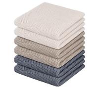Nialnant Lot de 6 essuie-mains de cuisine, 100 % coton