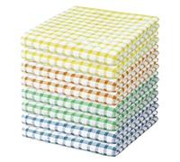 Nialnant Lot de 8 torchons à vaisselle 100 % coton réutilisables, séchage rapide pour cuisine, 27,9 x 27,9 cm