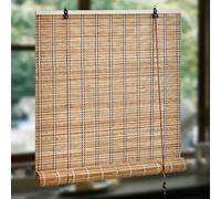 NIANXINN Naturel Store Bambou Exterieur Interieur Store Enrouleur Occultants,Store Vénitien Bois,Rideau À Rouleau en Bambou pour Fenêtres/Portes,Personnalisab,Largeur x Hauteur (105cm x 160cm)