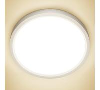 NIBSHOOM Plafonnier LED IP44 Lumiere Plafond 4000K Ø22CM