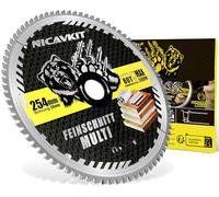 NICAVKIT Lame scie circulaire Ø 254 x 30 mm pour bois, métal et aluminium, etc. - Lame de scie multi-matériaux 254 x 30 mm Compatible avec Bosch, Makita & Dewalt