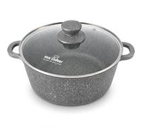 Nice Cooker - Faitout Cocotte Marmite Roc-Tec® 16,20,24 ou 28 cm + Couvercle Vraies Particules de Pierre. Antiadhésif. Tous Feux dont Induction + Four (28cm)
