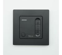 Nice DOMI W1 Noir - Télécommande Murale bidirectionnel pour Volets roulants Domì w1 - Fréquence 433.92 MHz - 3 Boutons - Remplace l'ancienne Gamme Era W1 + 1 Goodies DOMOBIP