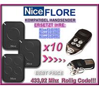 NICE FLO1RE, NICE FLO2RE, NICE FLO4RE 433,92 MHz, télécommande de rechange, émetteur universel compatible avec émetteur, émetteur, émetteur, télécommande