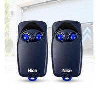 NICE FLO2 Lot de 2 Télécommandes Portail Automatique 2 Boutons - Emetteur 433,92 MHz Code Fixe à Switchs