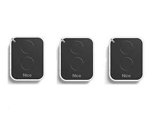 NICE ON2E Lot de 3 émetteurs portatifs à code tournant à 2 canaux 433,92 MHz Compatible avec FLOR-S, INTI, ONE, ERA FLOR