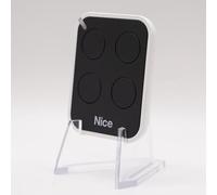 NICE ON4E - Télécommande 4 canaux noir et blanc pour portails et garage - Rolling Code O-Code/One 433,92 MHz - Émetteur officiel certifié + 1 Goodies DOMOBIP
