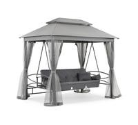 Nice Premium Garden Point balançoire de jardin en métal gris