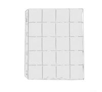 Niceminiwall Album page porte-monnaie en PVC transparent avec 20 pochettes (52 x 52 mm) jusqu'à 50 mm, design à 9 trous pour l'organisation de la collection, ou (1 pièce)