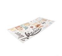 Niceminiwall Autocollants muraux de cuisine avec motif amusant d'ustensiles de cuisine en PVC mat imperméable pour restaurant, salle à manger, salon, chambre à coucher, fond de cuisine W (MS2126)
