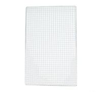 Niceminiwall Grille de barbecue en fer galvanisé pour grillades de poissons, viandes et légumes - Filet carré robuste en maille pour barbecue (50 x 30 cm)