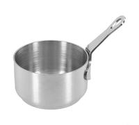 Niceminiwall Mini casserole légère de 100 ml, en acier inoxydable antiadhésive pour plaques à induction, à gaz et électriques, casserole avec bec verseur et échelle de mesure pratique (argent (60 ml)