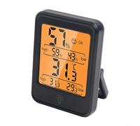 Niceminiwall Thermomètre numérique électronique et hygromètre d'intérieur avec rétroéclairage (Noir)