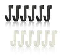 NiceNaiils 12 Pcs porte manteau pour porte, Crochet Porte, Porte Manteau pour Porte Acier Inox Patere Porte pour Porte Standart, Tiroir, Placard Armoire, pour Cuisine Salle de Bains Chambre à Coucher
