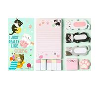 NiceNaiils 330 Pièces Post It, Post-It Chat, Petits Blocs-Notes Autocollants pour Enfants, Petits Cadeaux pour éLèVes Et Anniversaires d'enfants