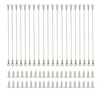 NICENEEDED 20 PCS Retenue de Porte D'Armoire 20 CM Limiteur de Charnière D'Armoire Protecteur d'angle D'Ouverture de Porte Câble de Retenue pour Porte D'Armoire à Battants
