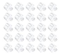 NICENEEDED Distributeur de Ruban Adhésif 25 pièce avec Noyau en Plastique Dévidoir de Ruban Adhésif Transparent en ABS Pièces de Rechange pour Roue Centrale D'Insertion Accessoires pour Bureau
