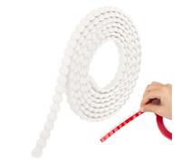 NICENEEDED Moulure Flexible de 9.8 pi Moulure Décorative Murale en Perles à Décoller et à Coller Garniture Murale en Demi Cercle Blanc 3D pour Bricolage
