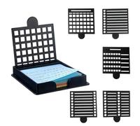 NICENEEDED Porte Notes Adhésifs Compatible avec Les Post It® 3x3 Distributeur de Pochoirs pour Notes Adhésives avec Gabarit Bloc Notes avec Organiseur et Modèle de Dessin à Cinq Lignes