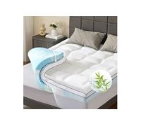 NicePlus Surmatelas Mémoire de Forme - 140 x 200 cm - Bonnet 7 cm - Housse bambou respirante