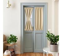 NICETOWN Rideaux Courts pour Petite fenêtre avec Passe-Tringle - Isolation Thermique - pour Porte de Cuisine et Salle de Bain - 1 Panneau (Avoine, 63,5 x 101,6 cm)