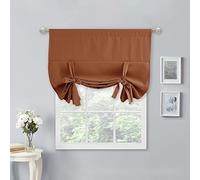 NICETOWN Rideaux de fenêtre de Cuisine - Rideaux Romains filtrant la lumière avec Passe-Tringle - Cantonnière élégante pour décoration d'halloween, 101,6 x 137,2 cm, Orange brûlé, 1 Panneau