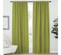 NICETOWN Rideaux occultants Verts - (Vert Gazon) L52 x L84 cm, Double Panneaux, Rideaux occultants pour décoration de fenêtre