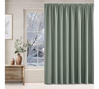 NICETOWN Rideaux Thermique de Fenêtre Draperies Galon Fronceur Lumineux Bloquer Anti UV pour Decoration Maison Chambre, 300cm Largeur sur 240 Hauteur, Sauge Vert, 1 Pièces