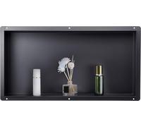 Niche de douche 33,0 x 63,5 x 10,2 cm Étagère encastrée sans cadre en acier inoxydable