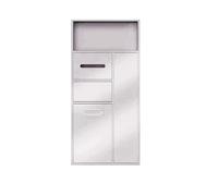 Niche De Douche Acier Inoxydable, Armoire Murale Encastrée Étanche | Moderne, Salle De Bain, Papier Toilette, Alcôve Poubelle, Articles De Toilette(White,860*400*140mm)