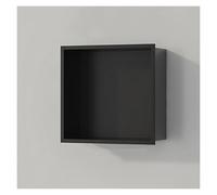 Niche De Douche Acier Inoxydable, Niche Murale Encastrée Étanche Moderne | Salle De Bain, Papier Toilette, Alcôve Poubelle, Rangement Articles De Toilette(Noir,1st Layer)