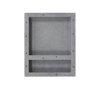 Niche de douche avec 2 compartiments Gris mat 41x51x10 cm
