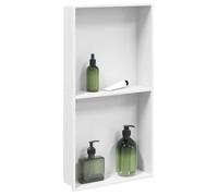vidaXL Niche de douche blanc mat 32x62x9 cm acier inoxydable
