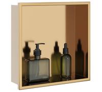 vidaXL Niche de douche Golden Brossé 32x32x9 cm Acier inoxydable