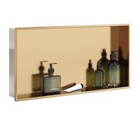 vidaXL Niche de douche murale doré brossé 62x32x9 cm acier inoxydable