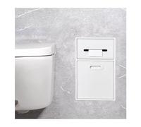 Niche de douche en acier inoxydable de qualité supérieure - Rangement étanche pour shampooing, articles de toilette et papier toilette - Design encastré, blanc (50 x 30 x 14 cm) - Organiseur de salle