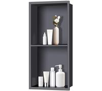 Niche de douche en acier inoxydable, double couche, dimensions 305 x 610 x 95 mm